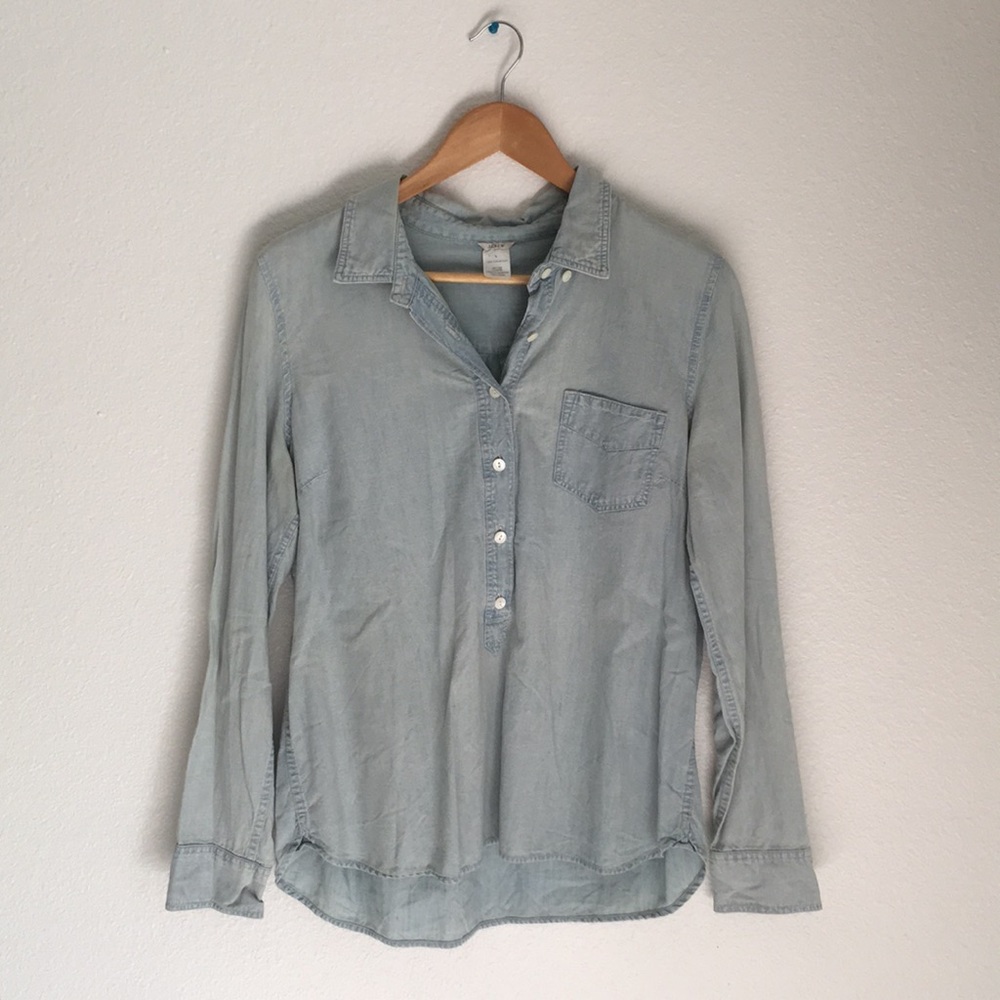 J. Crew popover chambray shirt